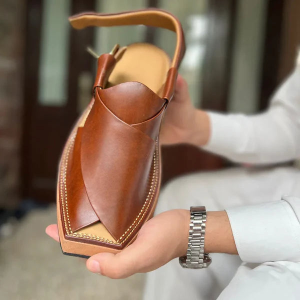 Kaptan Brown Handmade chappal