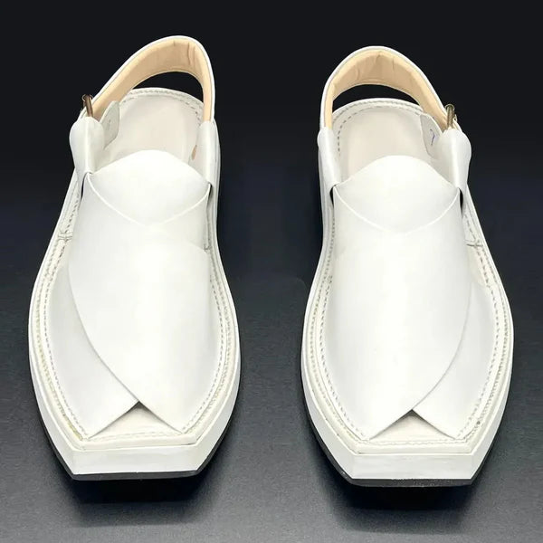 Kaptan white Handmade chappal