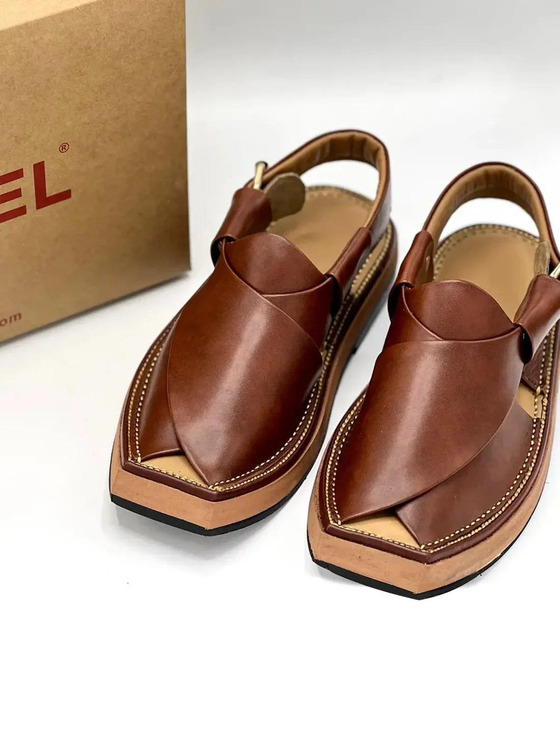 Kaptan Brown Handmade chappal