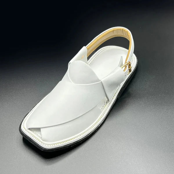 Smart Zalmi white Handmade chappal