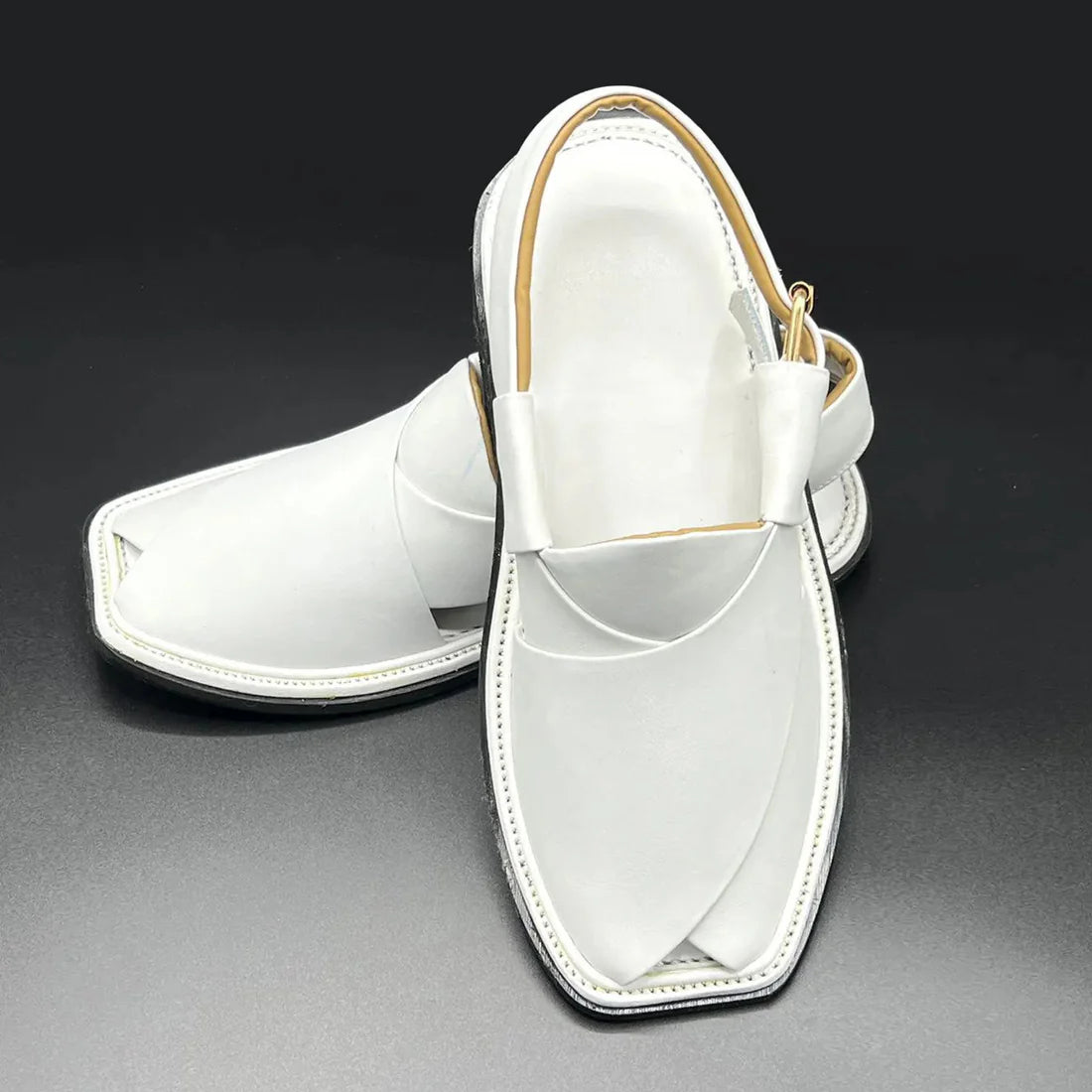 Smart Zalmi white Handmade chappal